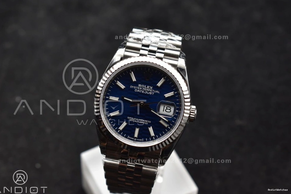 Checked Edition SS 1:1 36mm VS 583 904L Dial Bracelet on DateJust VSF Blue Best Jubilee 126234 EasyMatch 1225